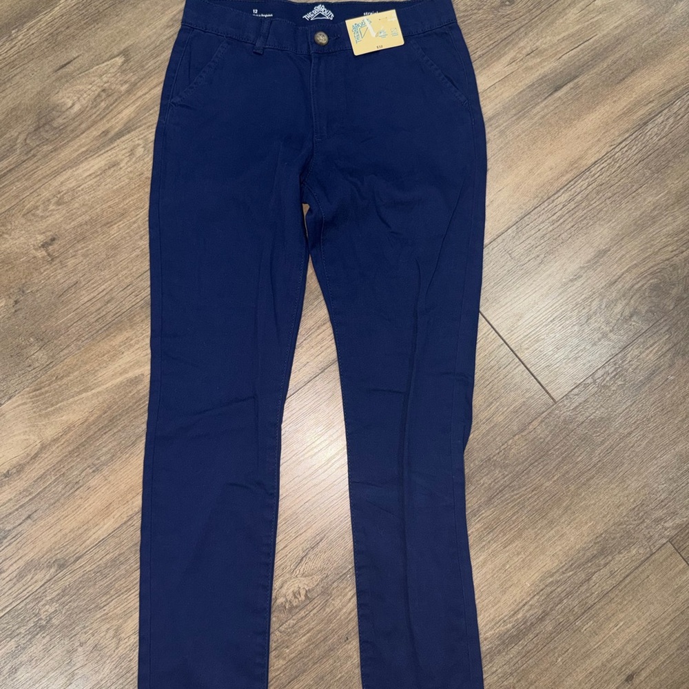 Kids Navy Blue Casual Pants